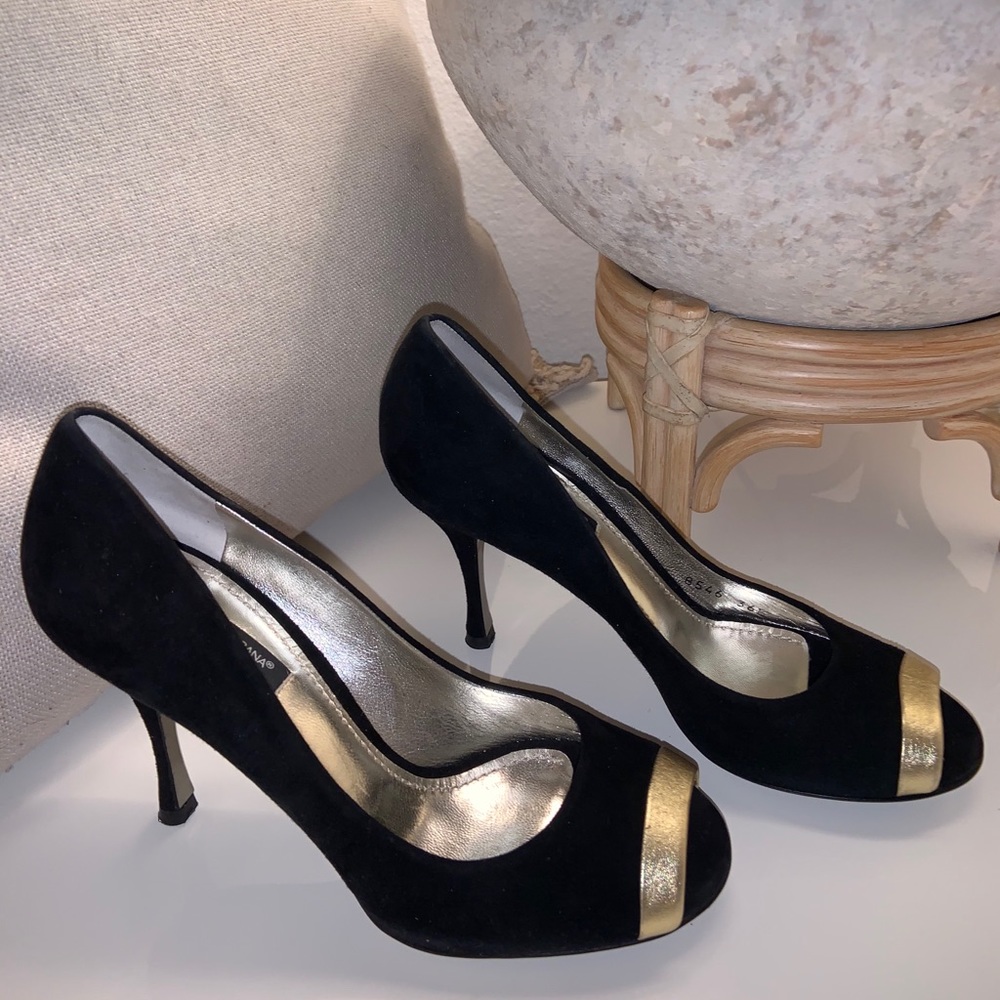Dolce & Gabbana Black Suede Heels US Size 6.5
